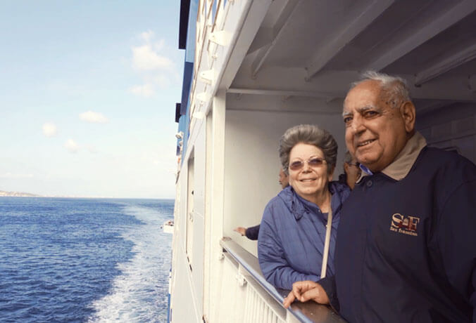 Suely e Qamal Donato sul da itália