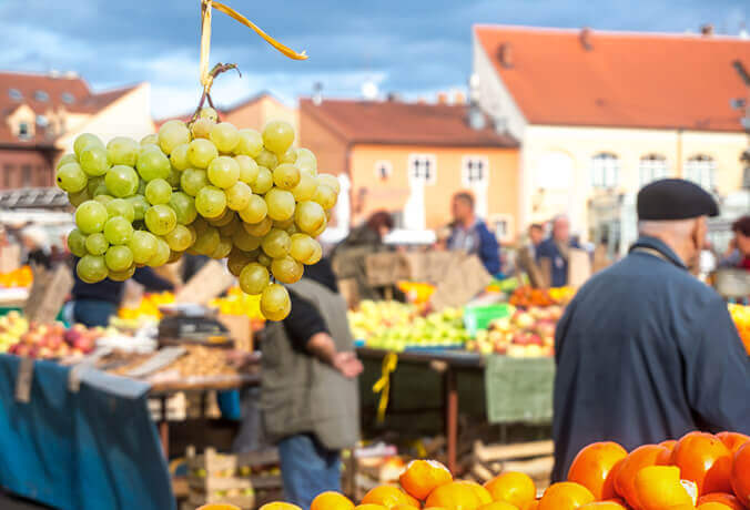 Mercado Dolac Zagreb Croácia