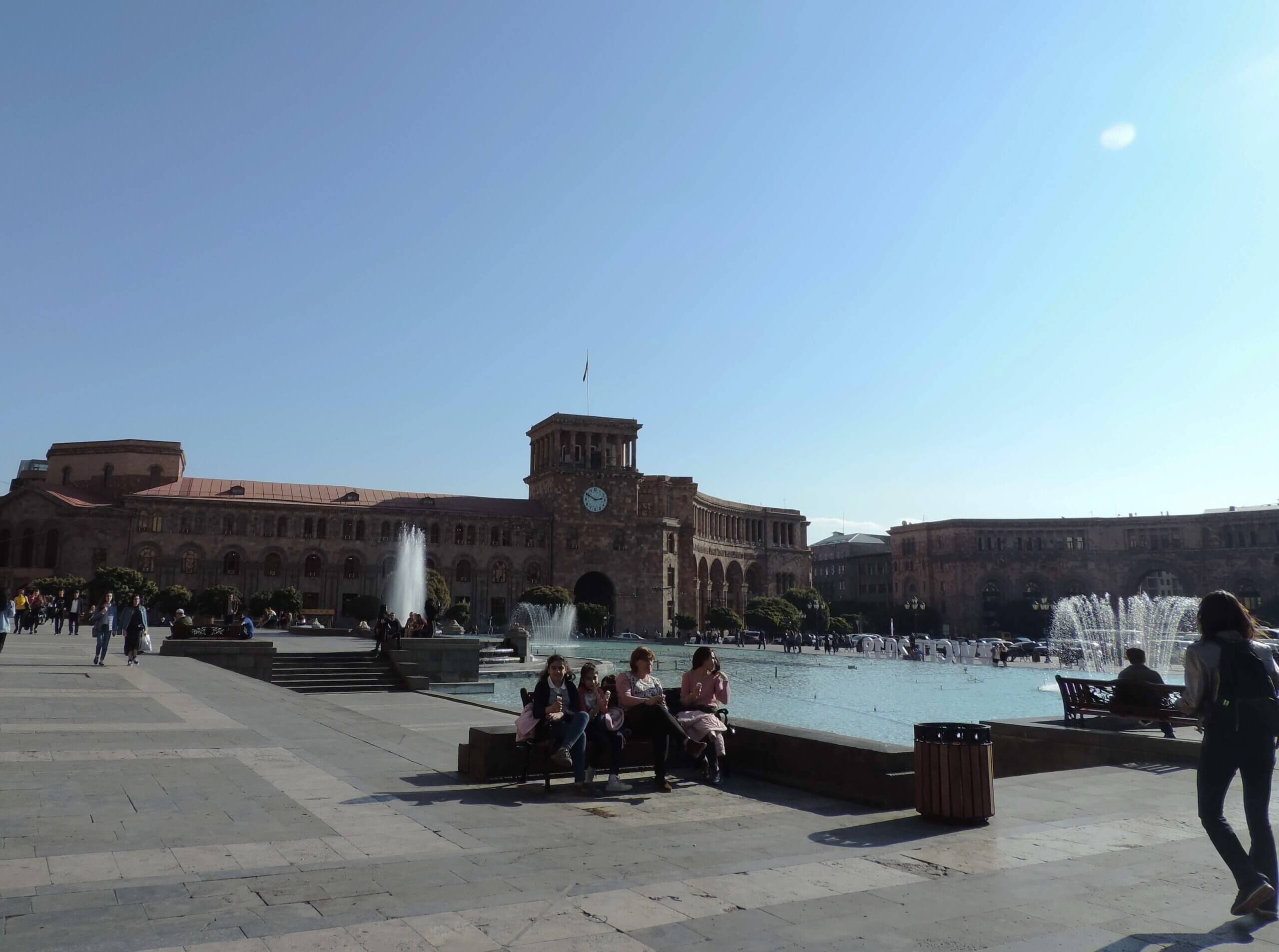 Praça da República Yerevan Armênia Cáucaso